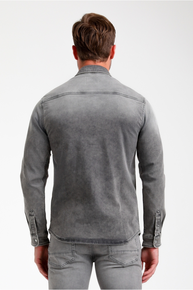 DENIM JOGG OVERHEMD 335536 202 Grey